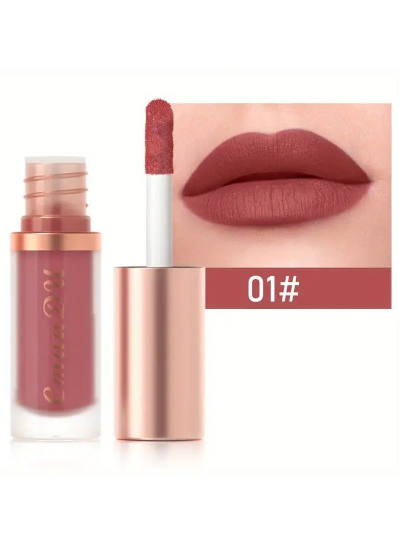 2 PCS  Waterproof Matte Lip Glaze and Velvet Lipstick - Long-Lasting, Smooth, and Glossy Finish Valentine's Day Gifts