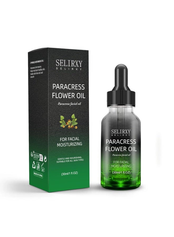 100% Organic Paracress Facial Oil for anti-Aging, Moisturizing, Wrinkle Reduction & Skin Firming | Natural Pure Paracress Oil for Face Women Hydration & Skin Glow | 1 fl. Oz
