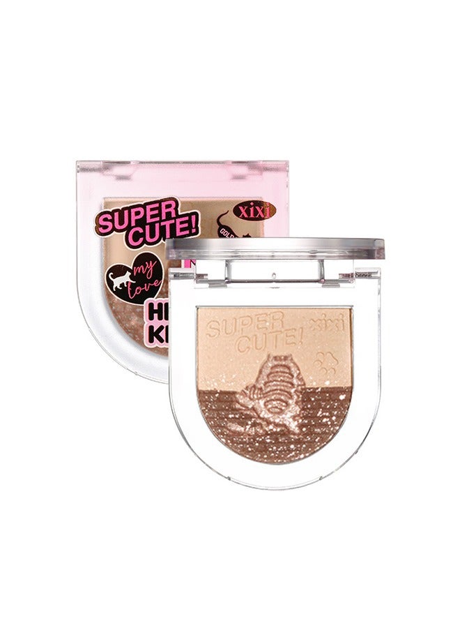 3 Color Eyeshadow Palette-Eyeshadow and Highlighter Palette, 3 in 1 Makeup Powder Palette, Cruelty-Free Matte Eyeshadow, Shimmer Illuminator Highlighters for a Glowing Look, Nude#01