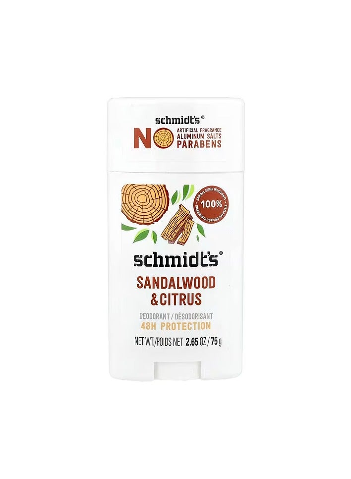 Schmidt's, Natural Deodorant, Sandalwood & Citrus, 2.65 oz (75 g)