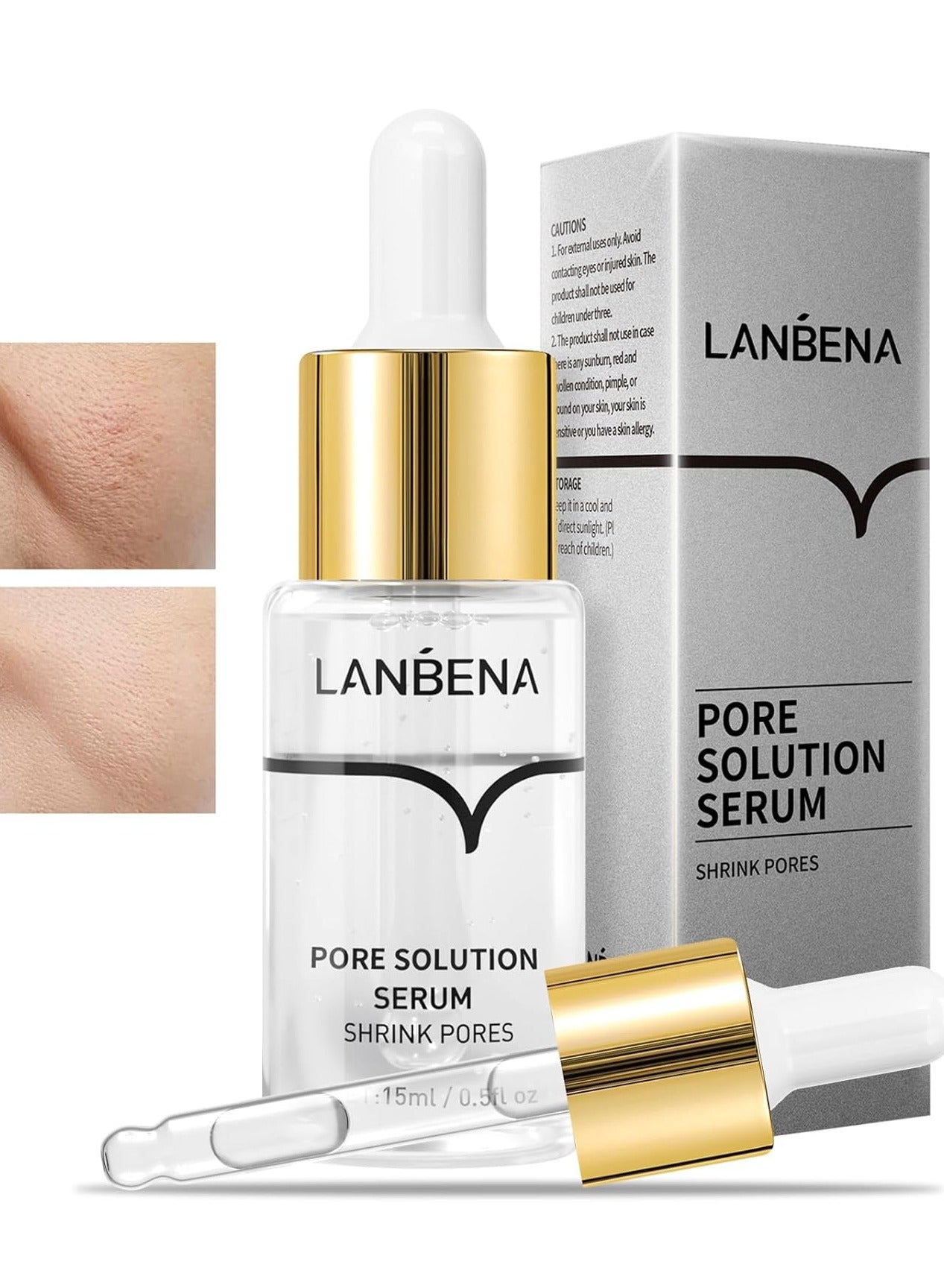 Pore Minimizer Serum, Pore Minimizer & Reducer for Face, Minimizing, Shrinking, Oil Control Firming, Tightening Pores, 100% Vegan Pore Moisture after Blackhead Remover, 0.5 fl.oz