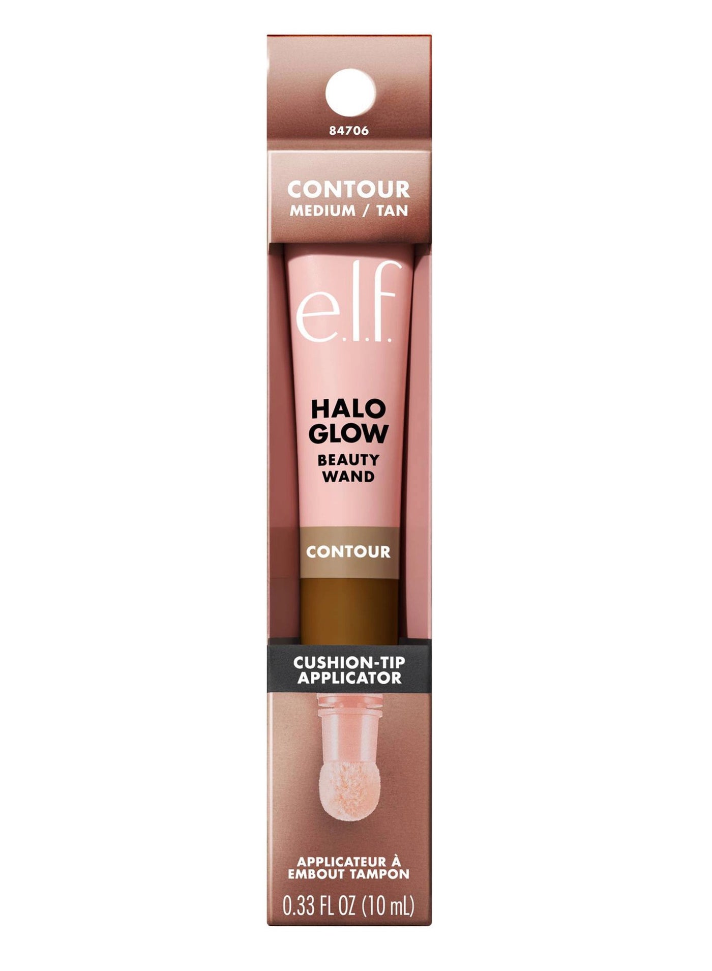 Halo Glow Contour Beauty Wand Liquid Contour Wand for a Naturally Shaped Look, Buildable Formula, Vegan & Cruelty Free, Medium/Tan