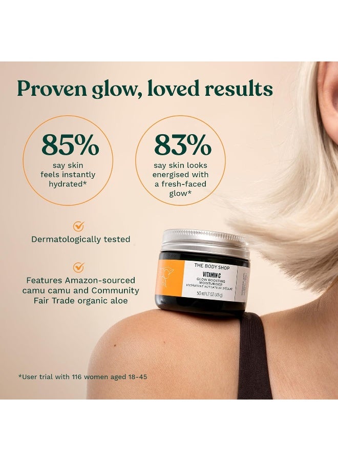 Vitamin C Glow Boosting Intense Moisturiser – Brightening & Hydrating Face Cream with Olive-Derived Squalane, Bakuchiol & Stable Vitamin C | Evens Skin Tone, Enhances Radiance, Provides 48hr Moisture, 50ml - image 8