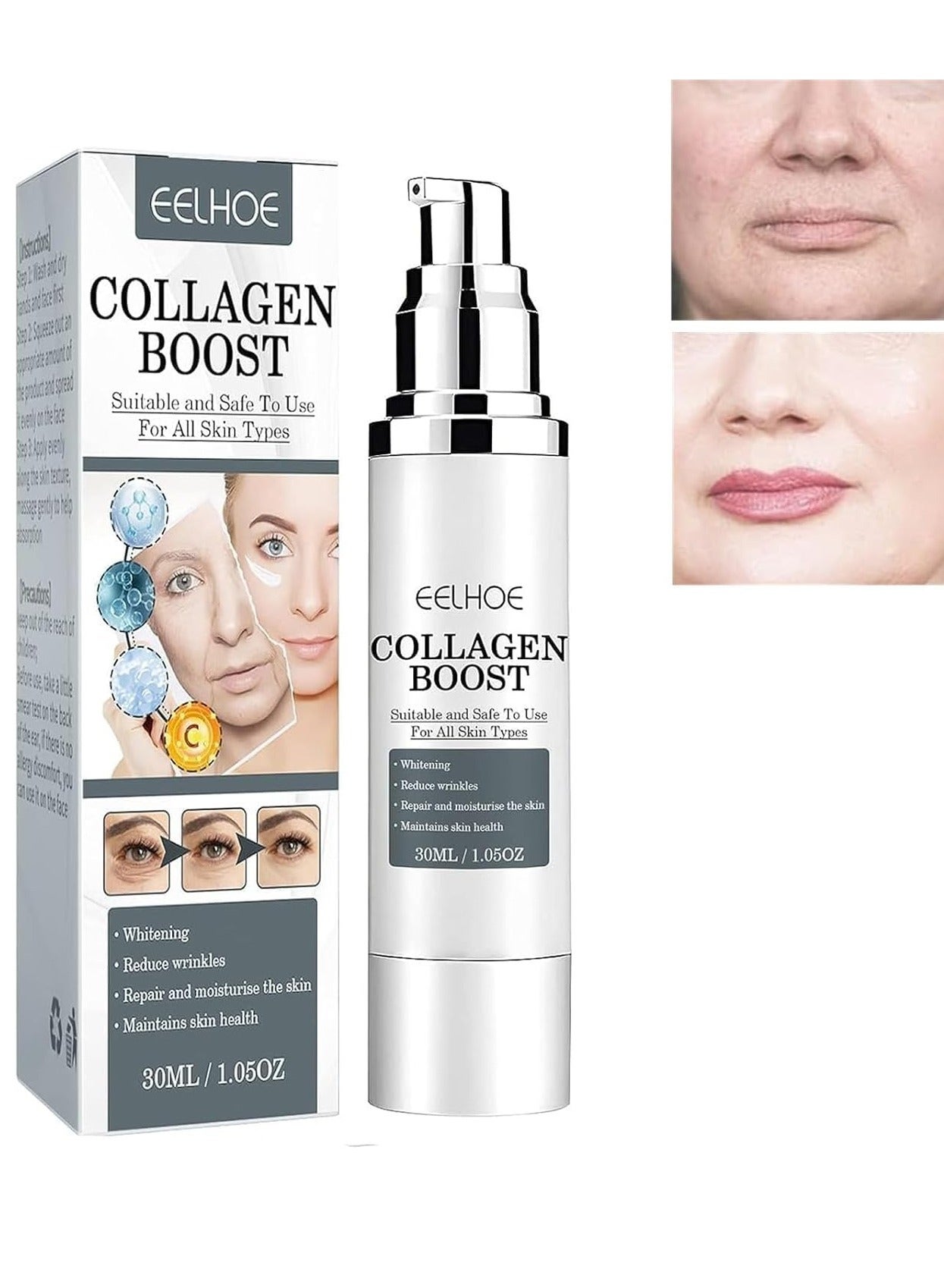 EELHOE Collagen Boost Anti-Aging Serum EELHOE Collagen Anti-Wrinkle Cream EELHOE Collagen Boost Serum Anti Aging Serum Hyaluronic Acid For Women