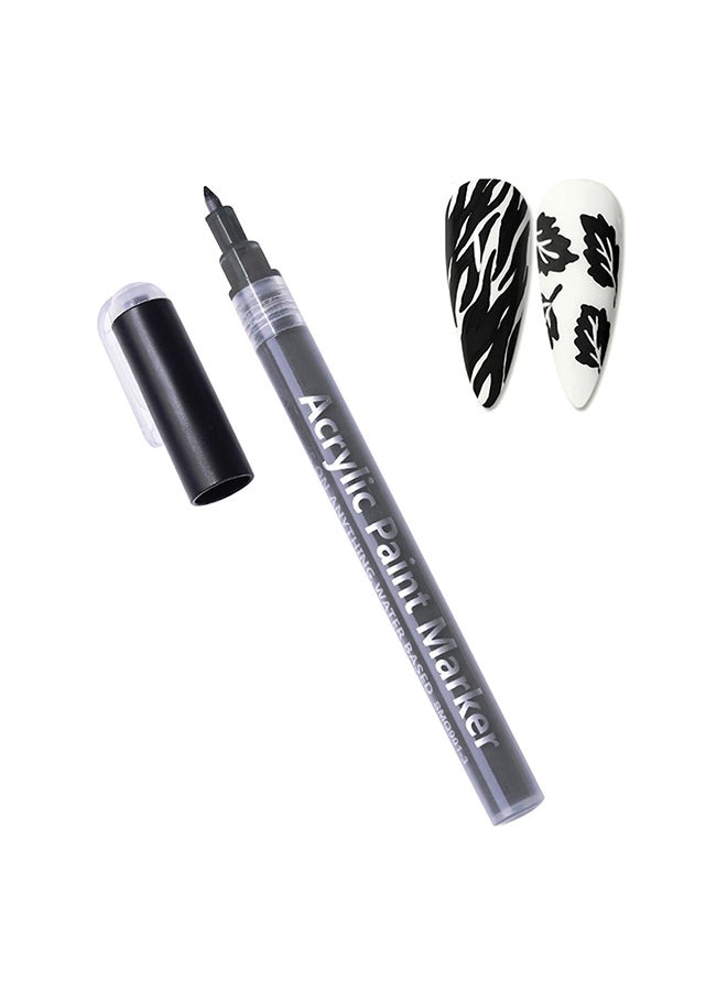 Acrylic Paint Markers Pens  for Nails Painting Wood Fabric Card Paper Ceramic & Glass Paint Marker  APM(Black)