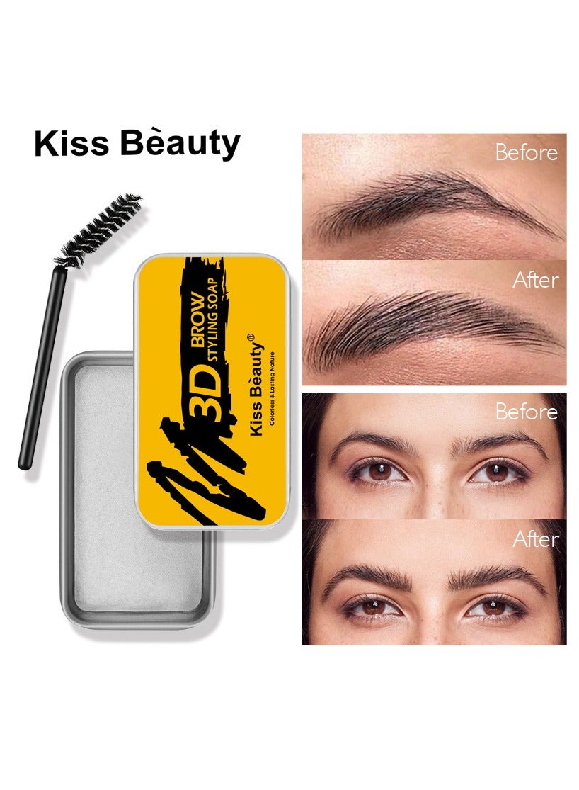 Eyebrow Soap Eyebrows Gel Eyebrow Styling Makeup Soap Brow Sculpt Lift Waterproof Transparent Stereotype Soap Brow