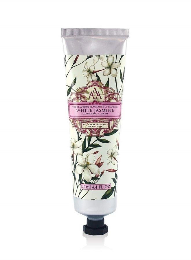 AAA Floral - Luxury Body Cream - White Jasmine - Enriched with Shea Butter - 130 ml / 4.4 fl oz