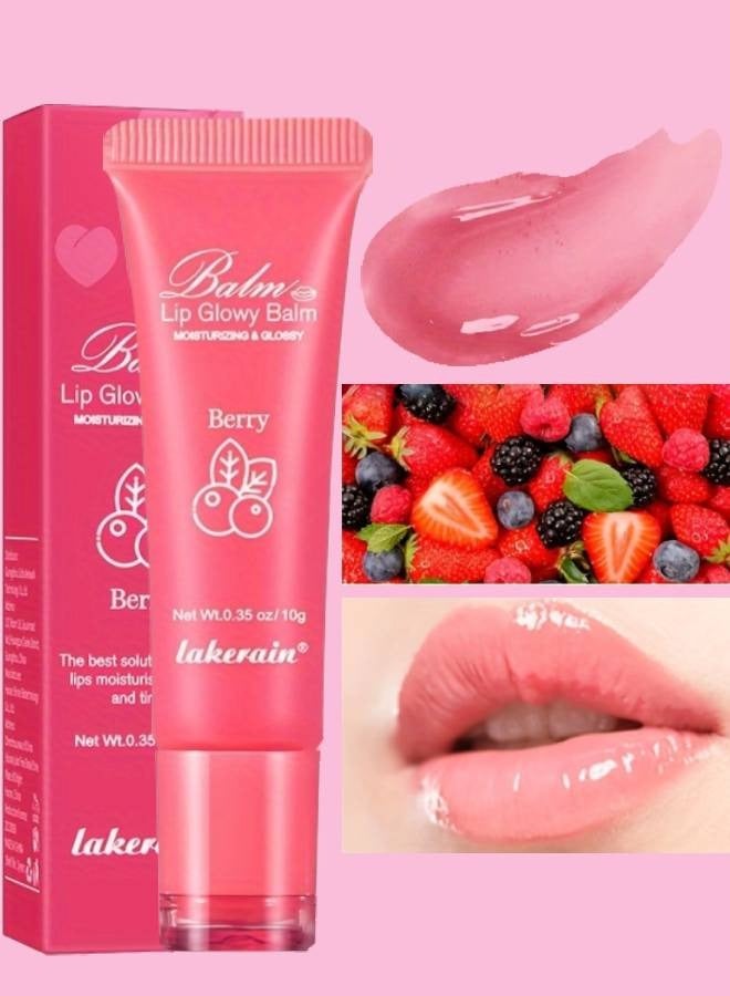 Lip Glowy Balm Shine Glossy Finish Lip Oil Moisturizing Lip Care Therapy Treatment Hydrating and Nourishing Repair Sleeping Lip Tint Oil Glossy Lip Plumper Gloss Lip Glow Plumping Oil 02