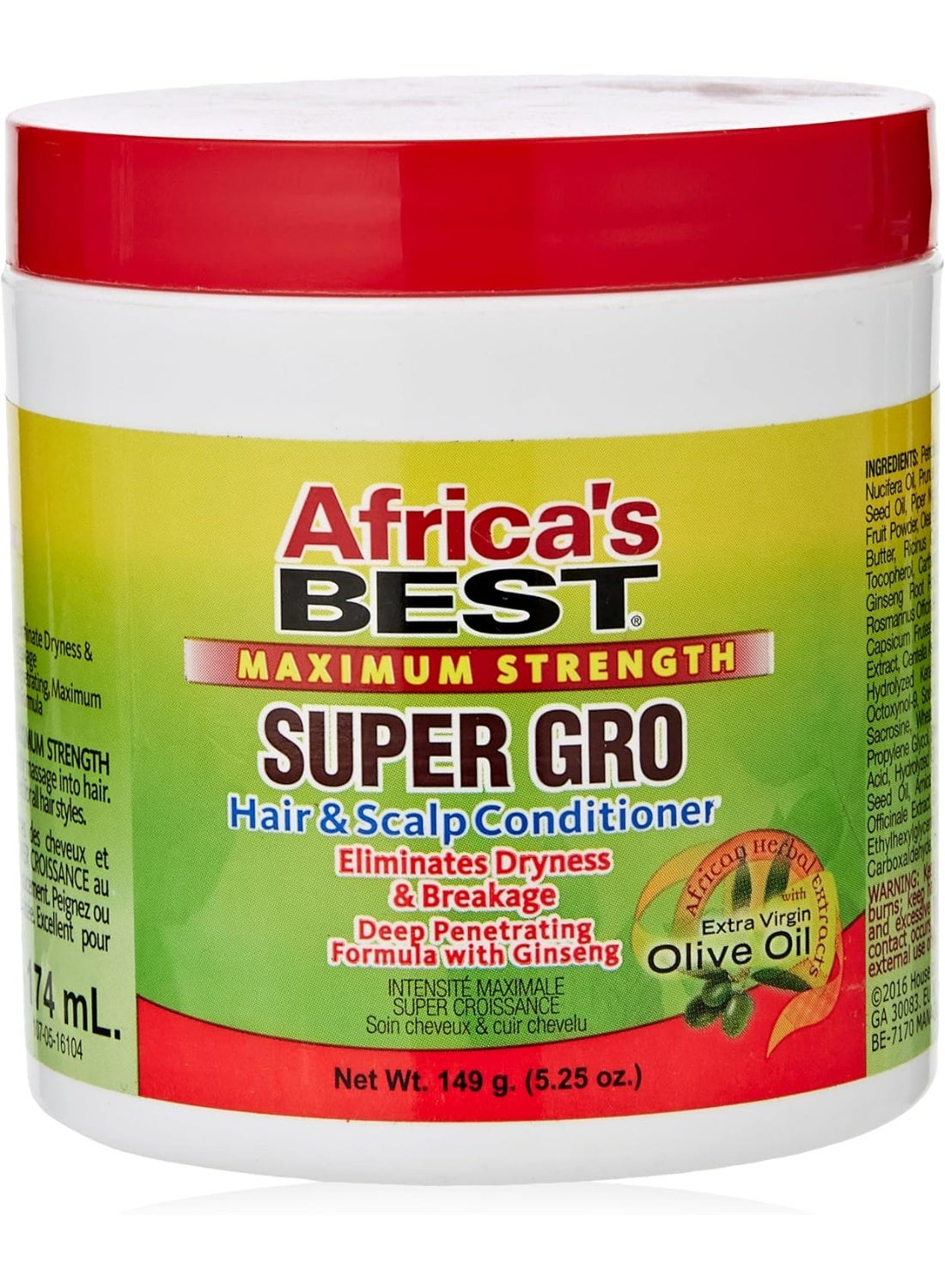 Maximum Strength Super Gro Hair And Scalp Conditioner Olive Oil 149g