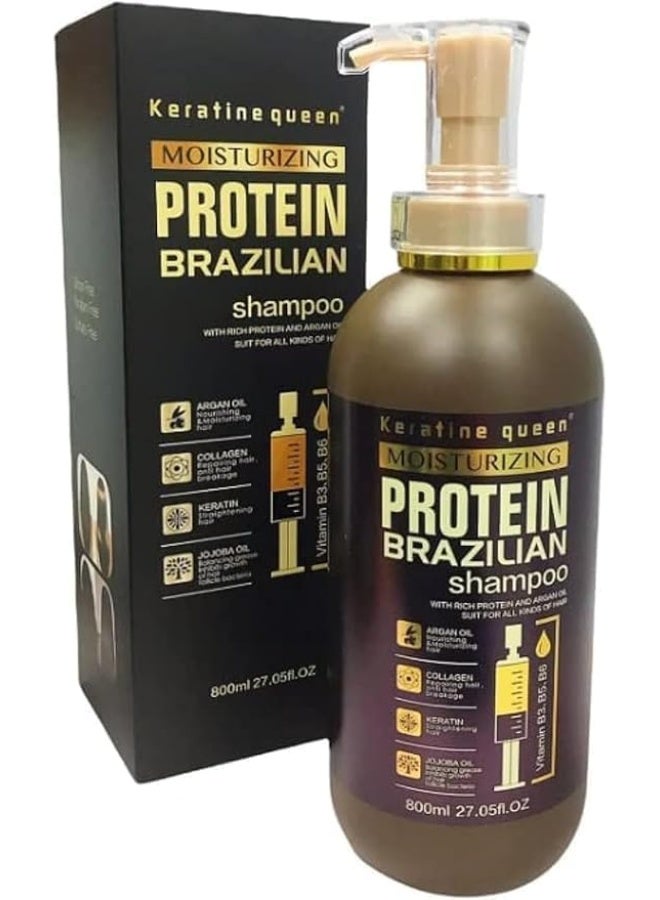 Brazilian Moisturizing Shampoo with Keratin Protein Queen, 800 ml