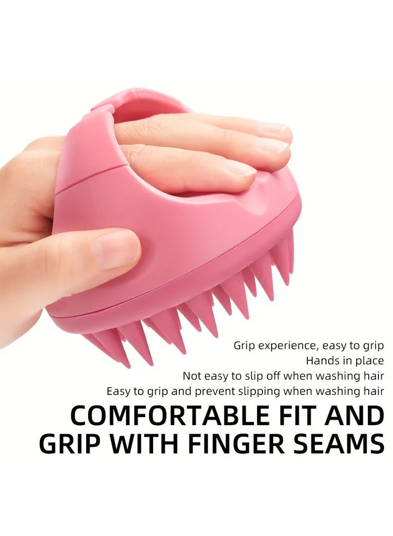 1pc Gentle Silicone Scalp Massager Shampoo Brush - Hypoallergenic Handheld Hair Washer for Dandruff Removal, No Battery Needed