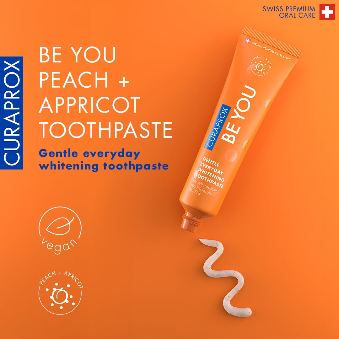 Be You Peach + Apricot Toothpaste | 60ml | Gentle Formula for Healthy Teeth & Gums | Refreshing Peach & Apricot Flavor, SLS-Free & Vegan-Friendly] - image 2