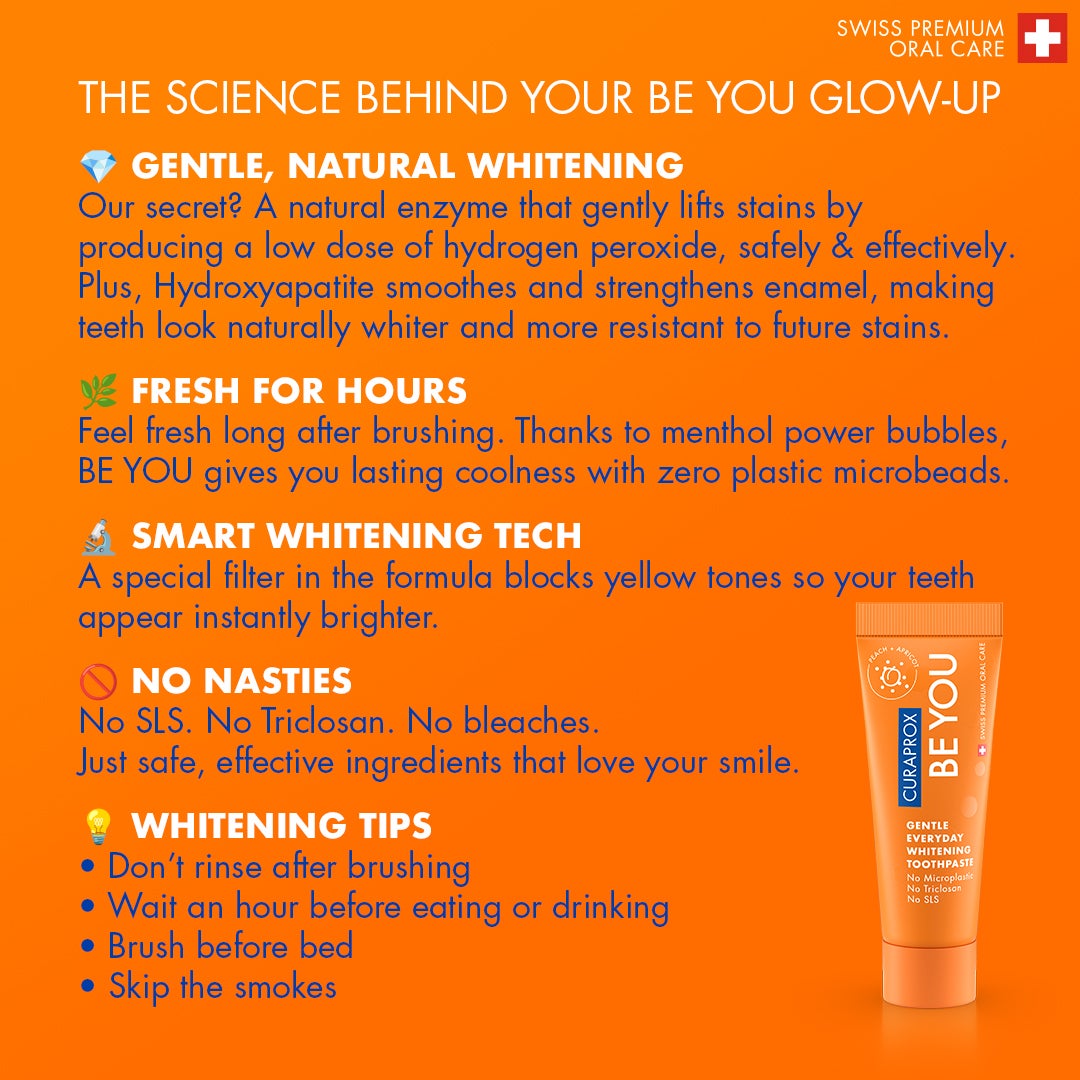 Be You Peach + Apricot Toothpaste | 60ml | Gentle Formula for Healthy Teeth & Gums | Refreshing Peach & Apricot Flavor, SLS-Free & Vegan-Friendly] - image 6