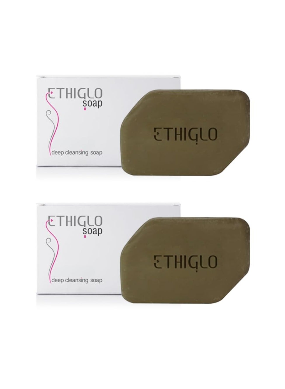 Ethiglo Deep Cleansing Soap for All Skin Types | Helps Reduce Acne Scars, Dullness, Tanning & Pigmentation | Leaves Skin Soft & Smooth | Pack of 2 (75g)