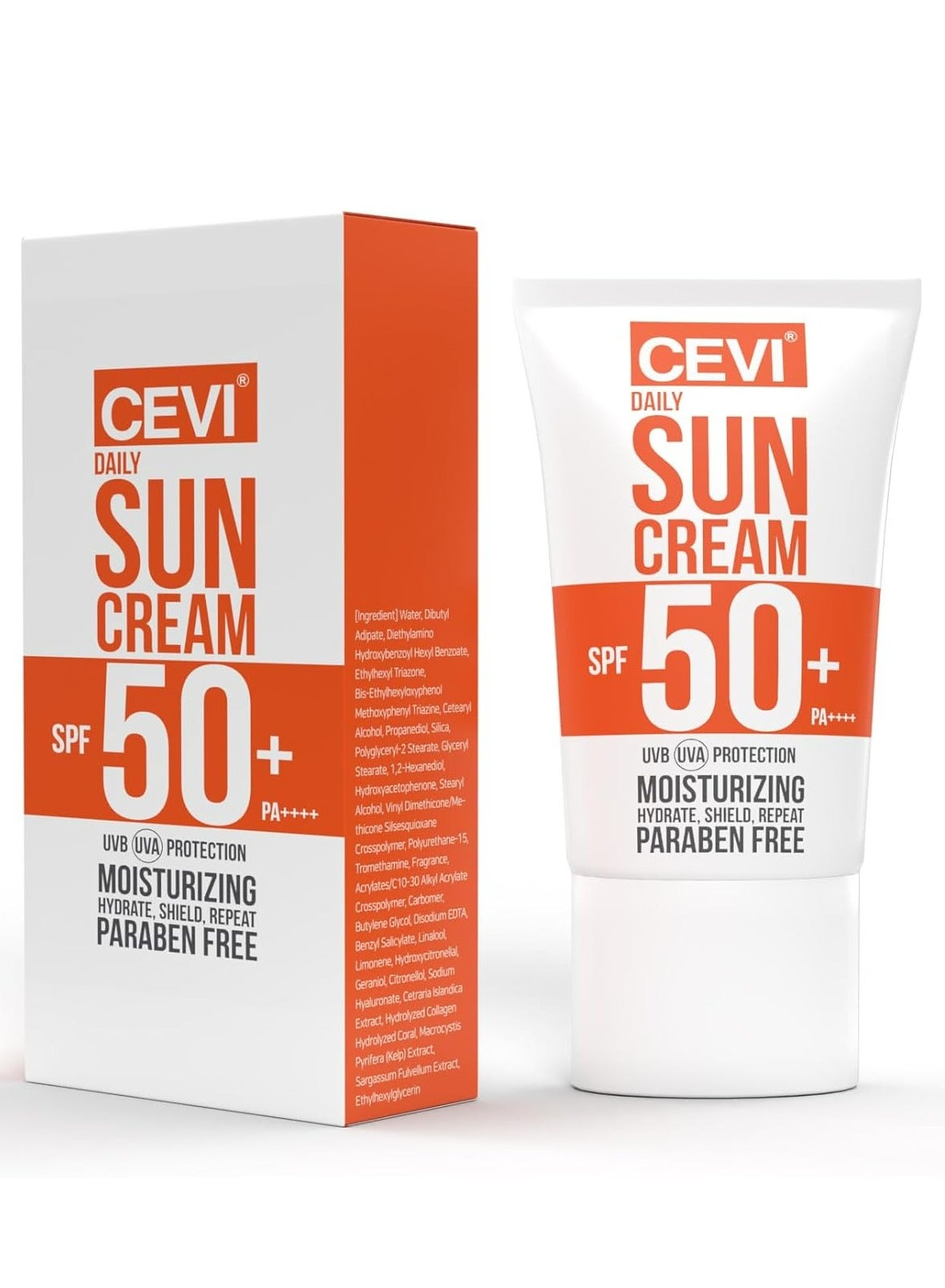 Daily Sun Cream SPF50+ Moisturising UVB/UVA Protection Paraben Free 50 ML