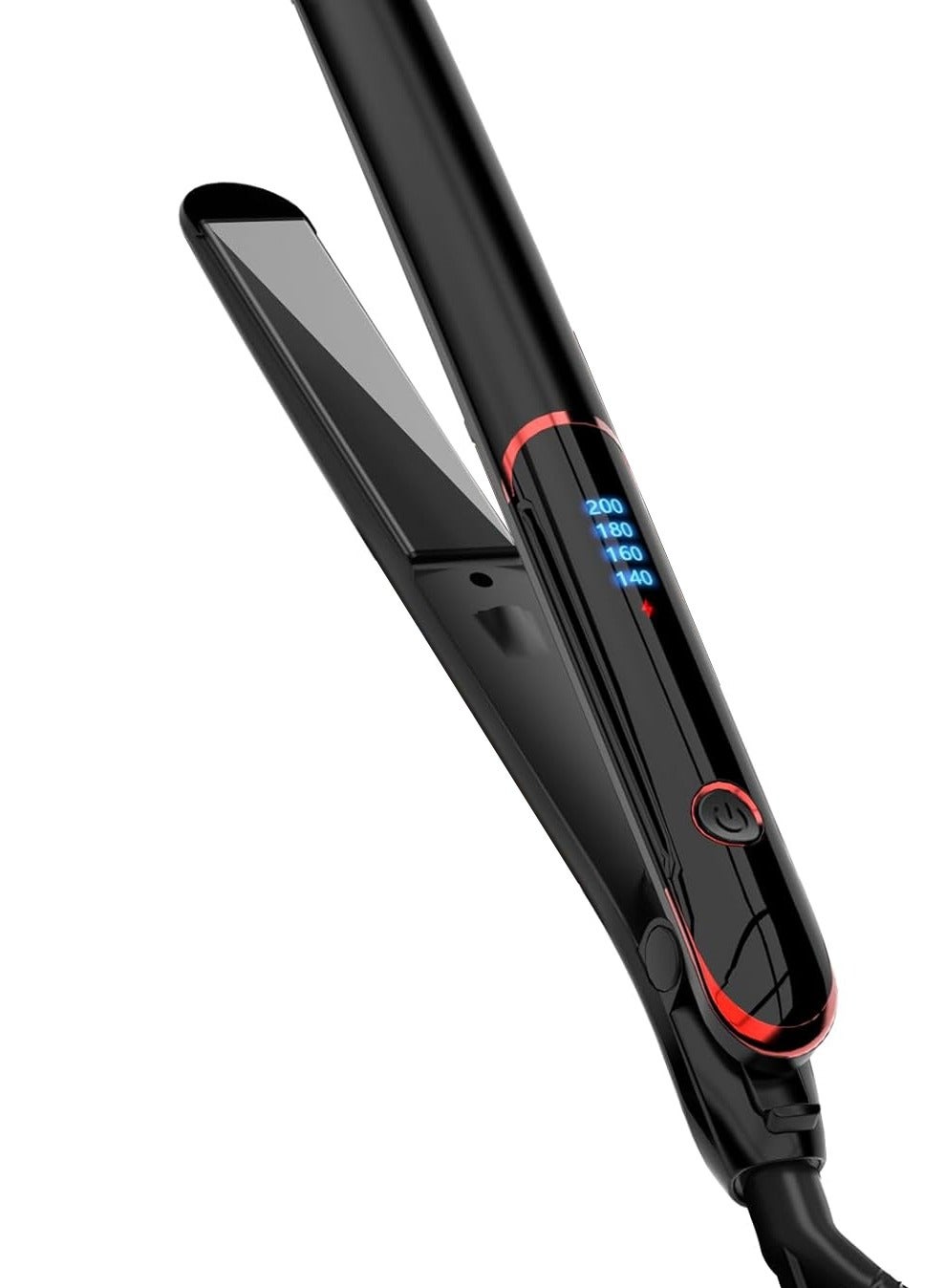 Flat Hair Straightener and Curler 2 in 1 Fast Heat Up Flat with Clear LCD Display Professional Ceramic Coating for Shinier Smoother Hair Styling Tool Black