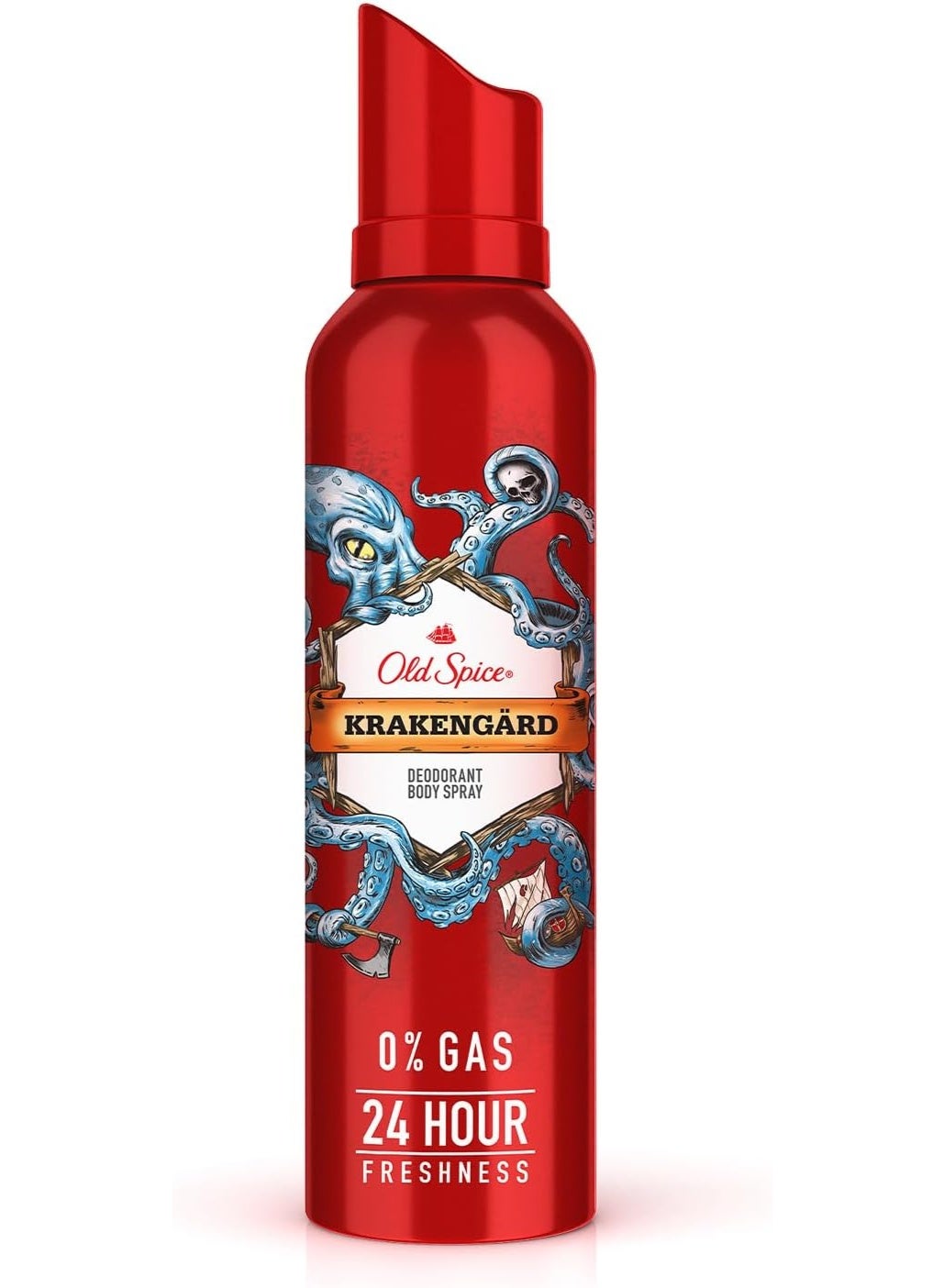 Old Spice KRAKENGARD No Gas 24 hour Long Lasting Freshness Deodorant Perfume Body Spray For Men, 140ml