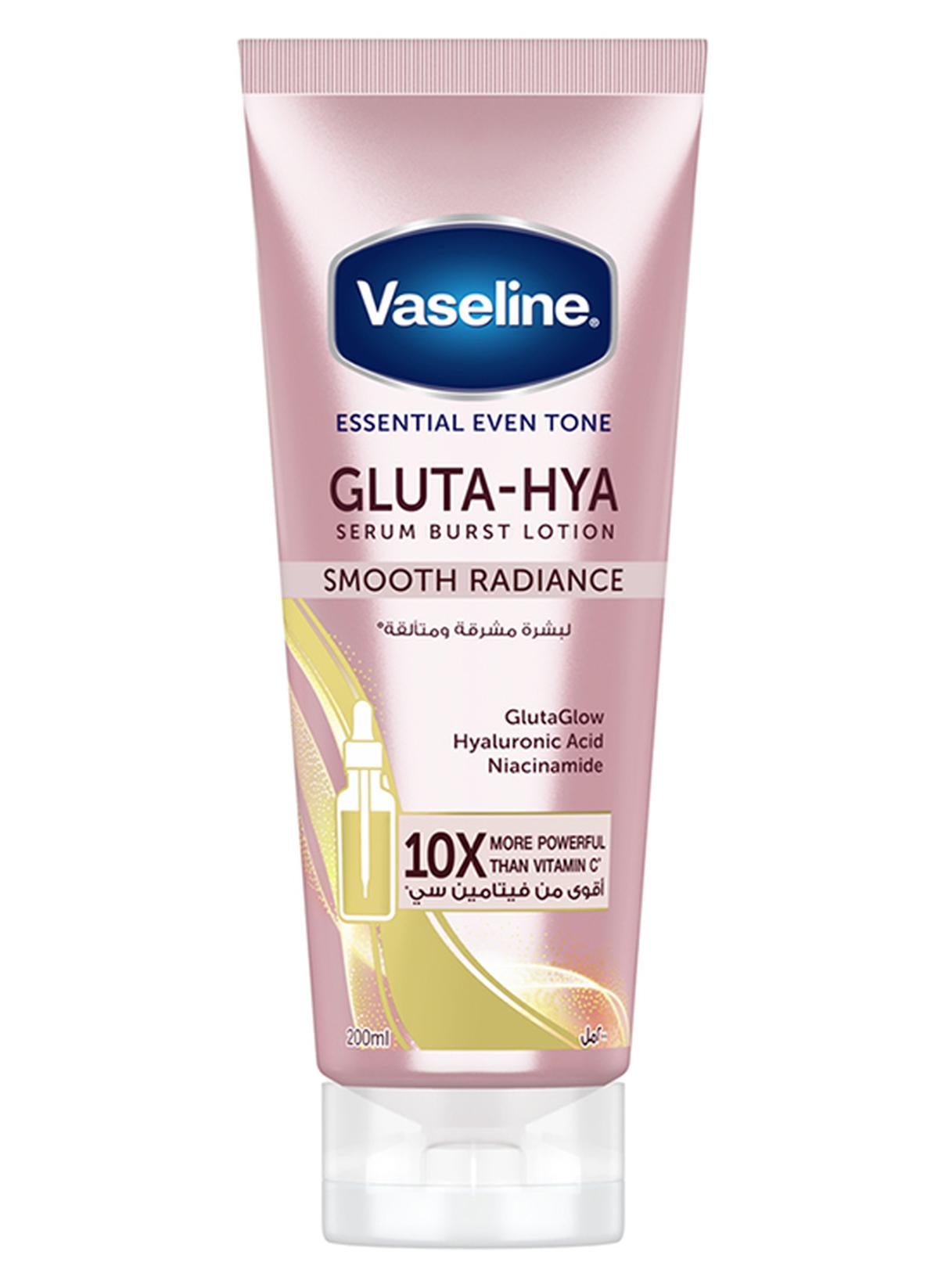 Gluta-Hya Serum Burst, Smooth Radiance, Essential Even Tone Body Lotion 200ml