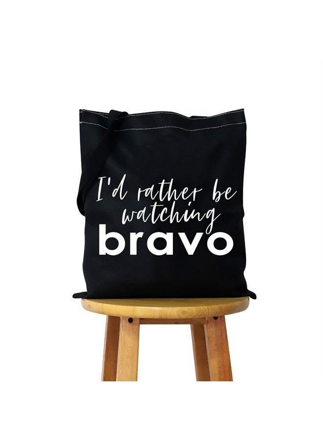 TV Show Inspired Zipper Makeup Bag Travel Bag for Mom Sister Best Friend Wife Aunt (bra black tote)