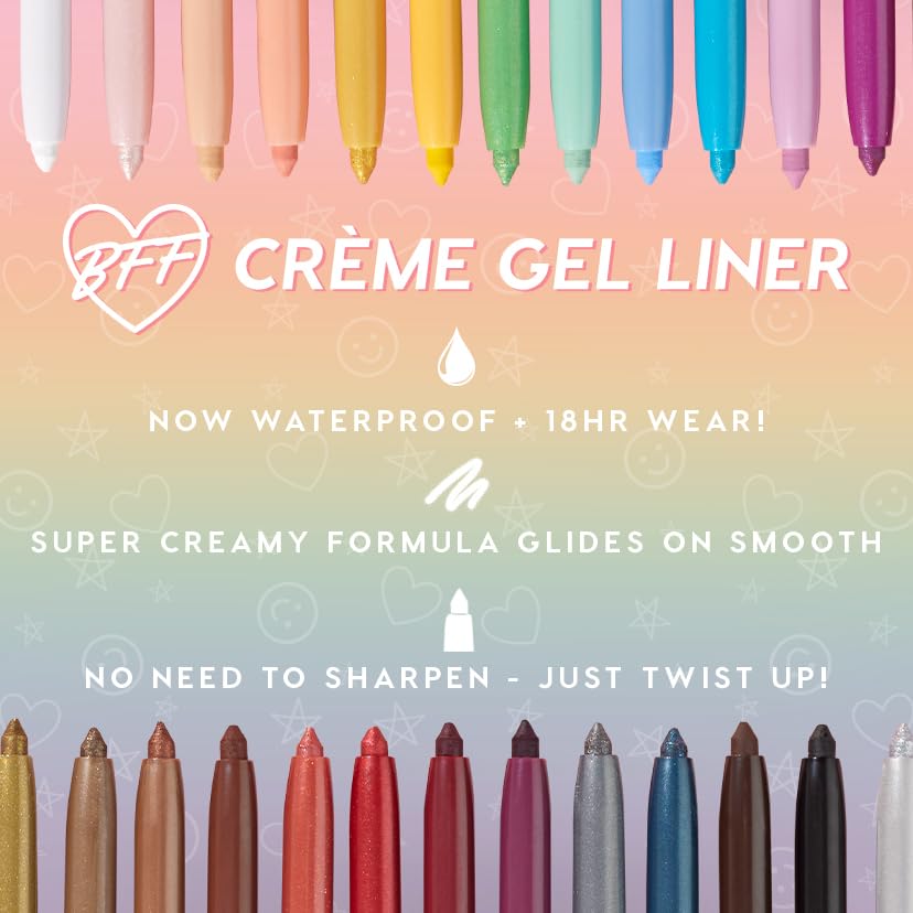 ColourPop BFF CrÃ¨me Gel Liner - Waterproof Gel Eyeliner Pen with a High-Pigment & Buildable Formula - Colored Eyeliner with 18-Hour Wear - Amethyst (0.01 oz)
