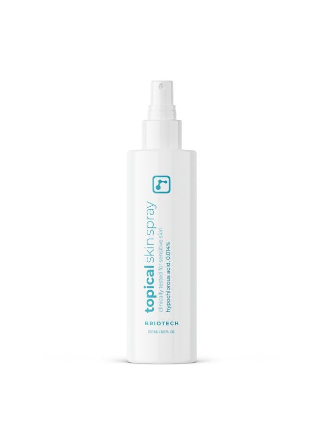 Topical Skin Spray, Hypochlorous Acid Spray for Sensitive Skin, HOCl Facial Mist, Full Body Support Against Irritation, Calm Redness, Soothe Foot & Scalp, 8 oz (1 Pack)