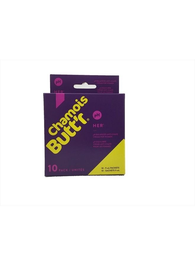 Her' Anti-Chafe Cream, 10-pack of 9mL packets