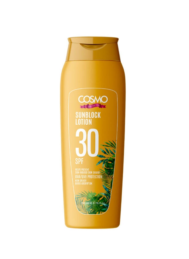 Sun Block SPF 30 Lotion UVA/UVB Protection For Unisex, 200ML