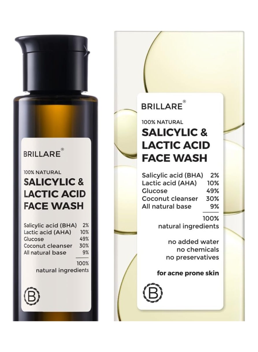 SALICYLIC & LACTIC ACID FACE WASH 100ML
