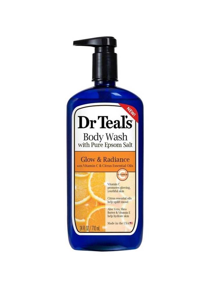 Dr Teals Epsom Salt Body Wash - Vitamin C & Citrus Oils 710 Ml