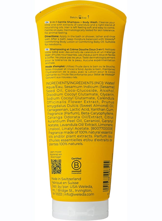 Calendula Body Wash & Shampoo (200 ml) – Gentle 2-in-1 Cleanser for Baby's Sensitive Skin & Hair, with Organic Calendula, Tear-Free - image 2