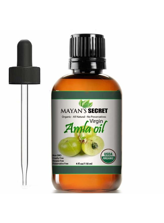 4oz Pure Amla Oil for Hair Growth Cold Pressed Virgin Organic USDA Certified
