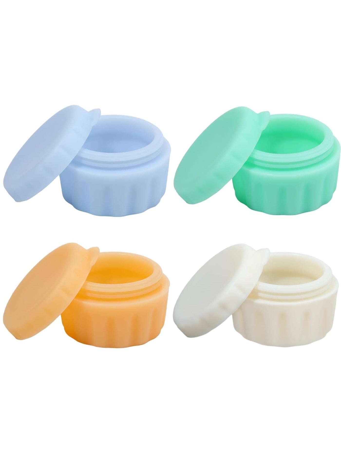 Cosmetic Jars, 4 Pcs 1 oz Plastic Cosmetic Jars, Leak Proof Plastic Cosmetic Container Jars for Travel Storage Make Up, Eye Shadow, Nails, Powder, Lotion, Jewelry, Candy, Craft