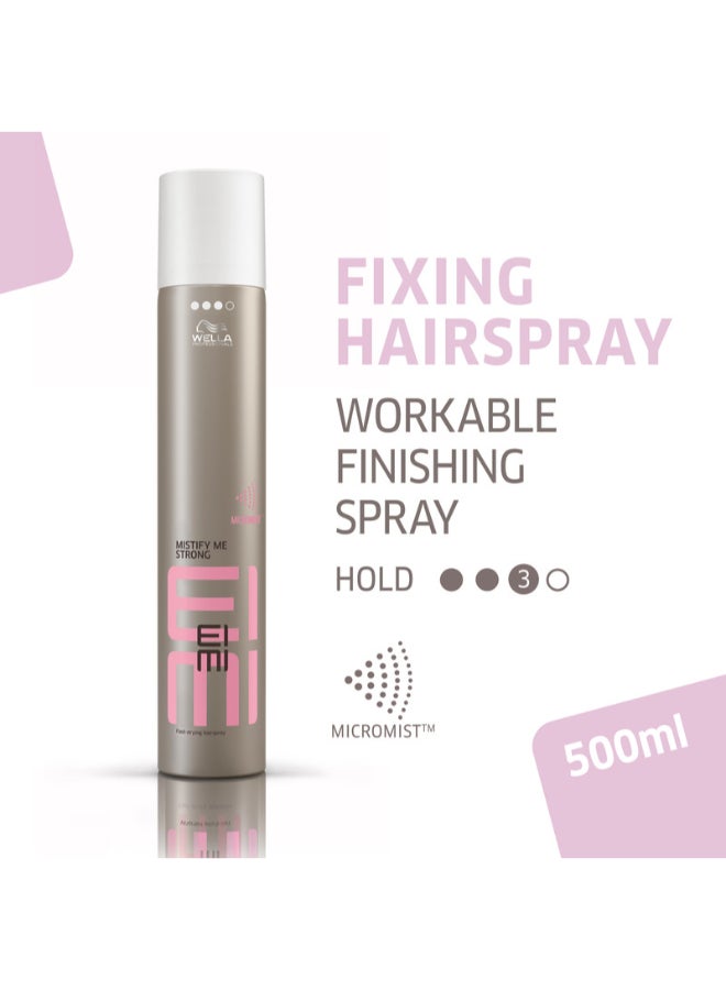 Eimi Mistify Me Strong Hairspray - Fast-Drying, Strong Hold Formula With A Light, Fine Mist For Modern Styles (500 Ml) - image 2