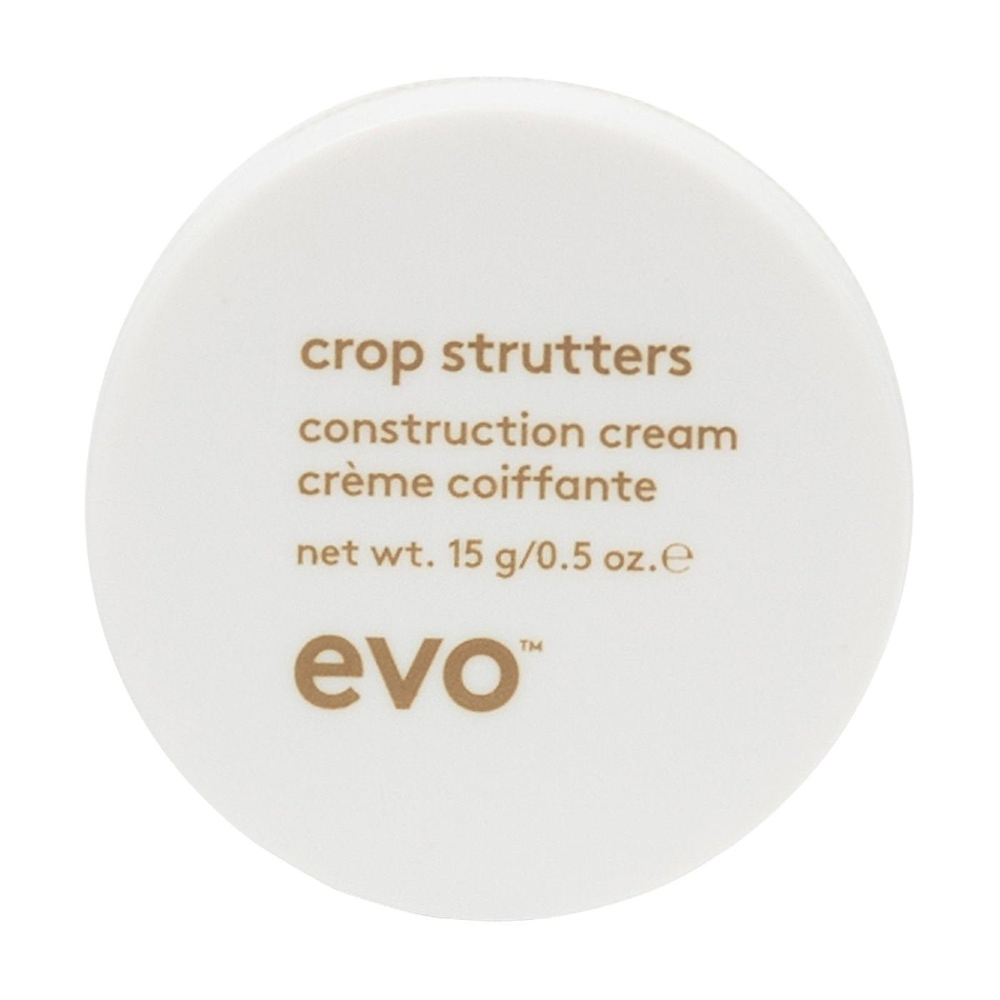 EVO Crop Strutters Construction Cream - Travel Size, Medium Hold Hair Styling Cream For Definition, Texture, Style Control & Medium Shine - 0.5oz