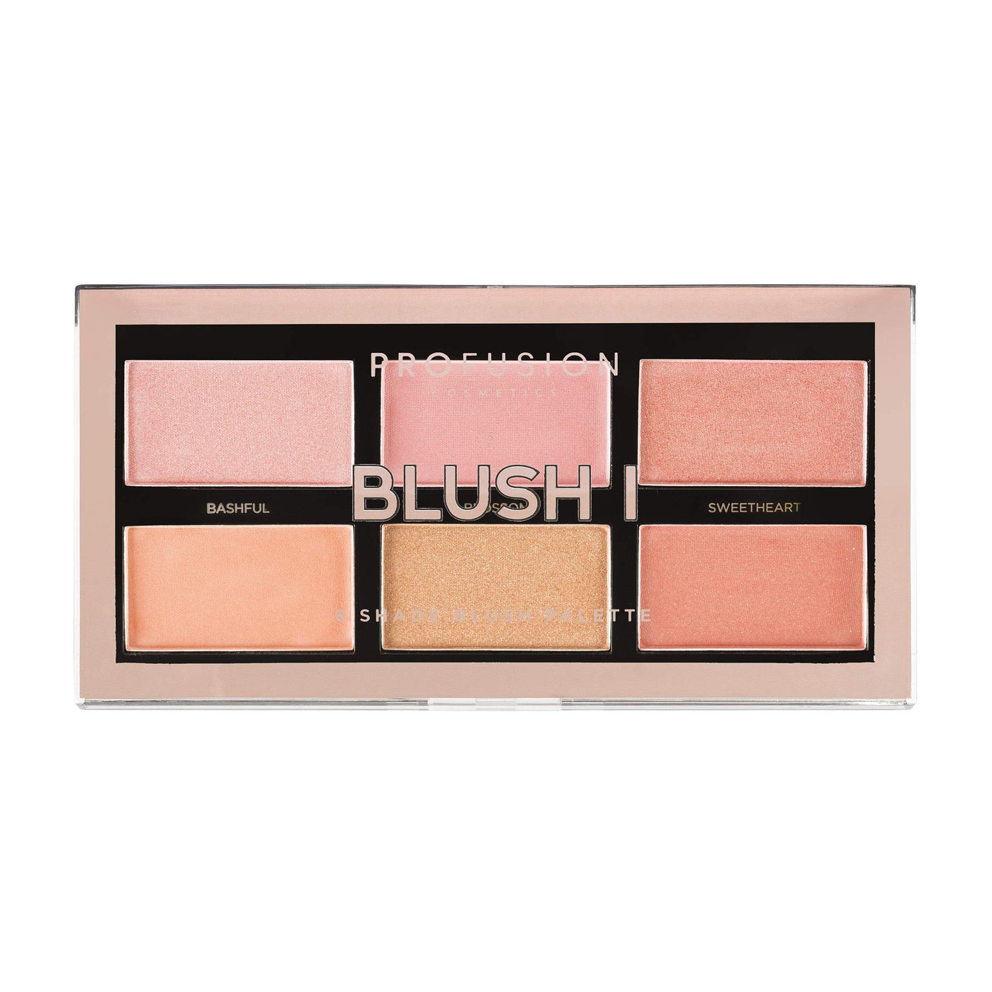 Profusion Cosmetics Blush I 6 Shade Blush Palette - Long-Wearing Matte & Satin Finishes, Blendable Face Makeup with Vitamin A & E, Vegan & Cruelty-Free
