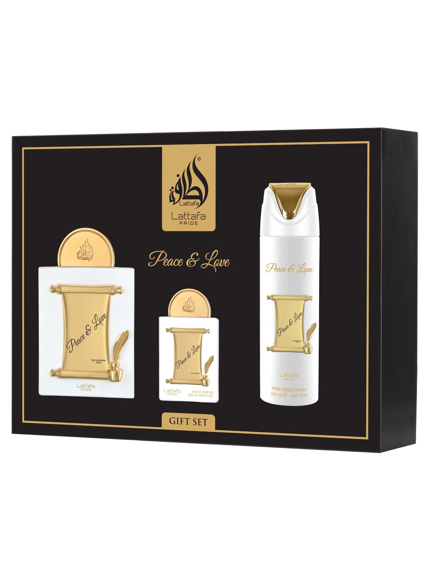 Lattafa Pride 3 Piece Giftset - Peace & Love