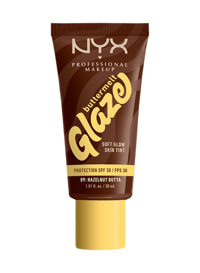 Buttermelt Glaze Soft Glow Skin Tint + SPF/FPS 30 Foundation 12h Wear Hazelnut Butta