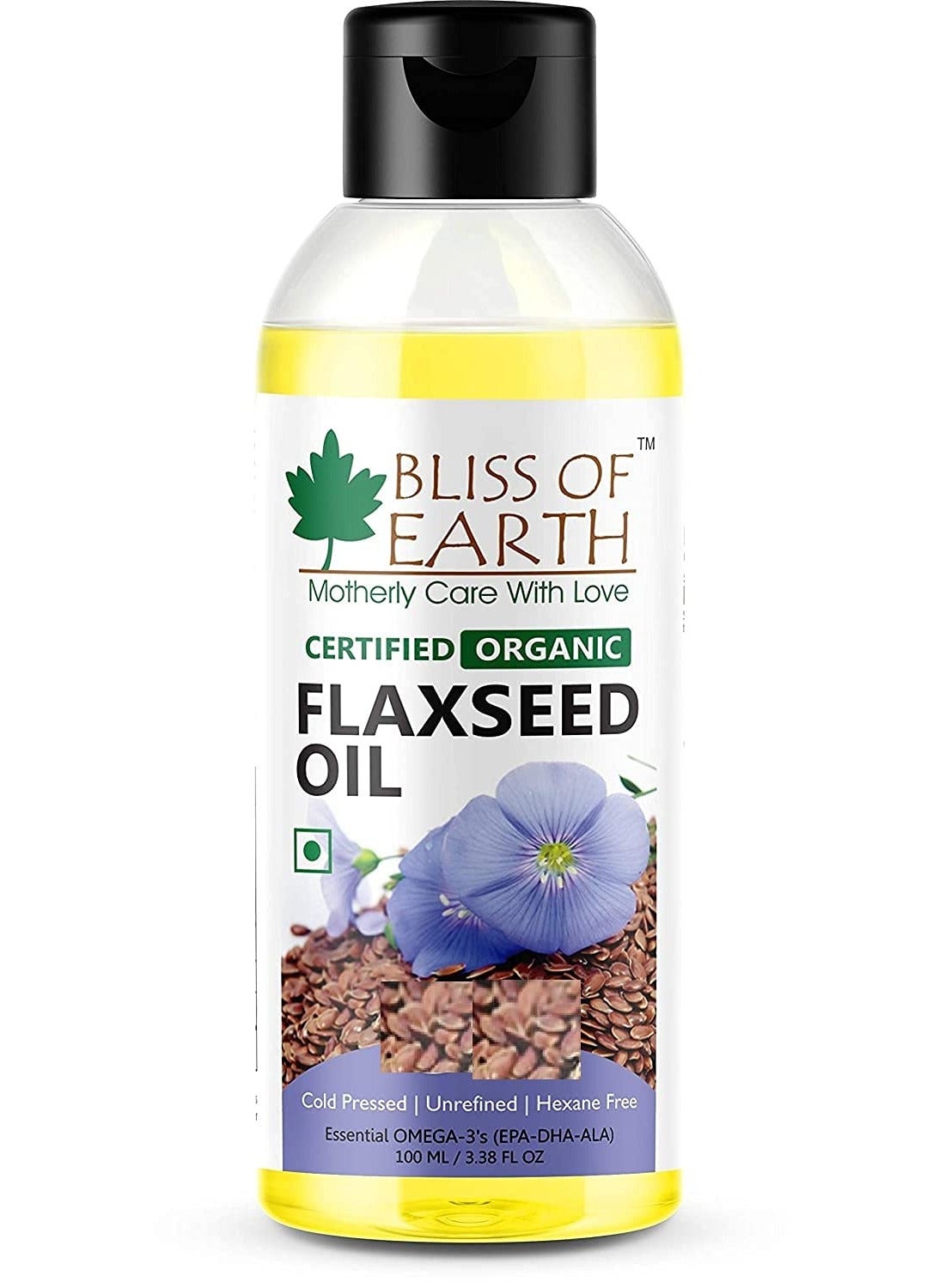 Flax seed Oil 100ml Rich with Omega & Cold Pressed for Healthy Hair & Skin