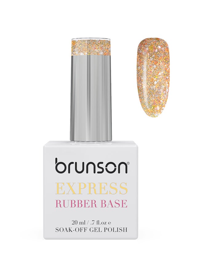 Rubber Base Gel Nail Polish Long Lasting Gel Polish Base for Chip-Free Shine Strengthens French Manicure Rubber Base Coat UV/LED Rubber Gel Soak Off Hard Gel Polish for Nail Extension Gel 20ml