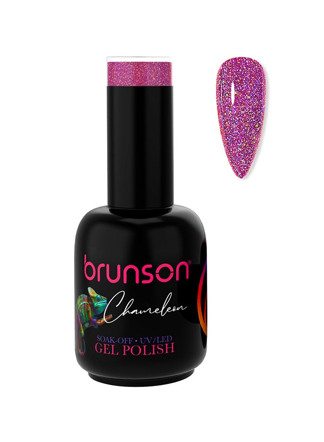18ml Chameleon Gel Nail Polish: Glossy Shine, Long-Lasting Soak-off UV/LED Gel for Nail Art French Manicure Pedicure. Salon Quality, Chip Resistant, Trendy Sparkly Acrylic Nails.