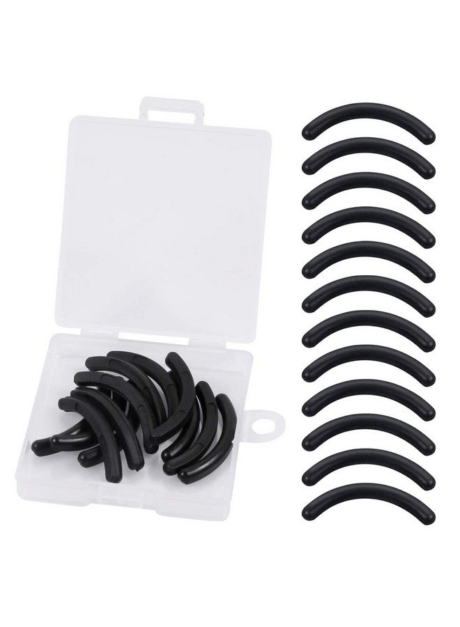 Curler Refills Eyelash Curler Refill Pads Silicone Rubber Curler Replacement Refills Pads For Universal Eyelash Curler With A Clear Storage Box Black 12 Pcs