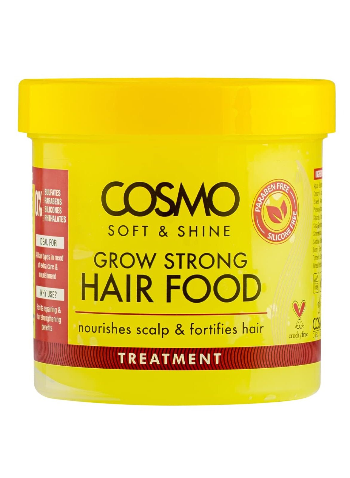 Cosmo Soft & Shine Grow Strong Hair Food 175g | Nourishes Scalp & Fortifies Hair | Paraben Free | Silicone Free | Specially Formulated With Nourishing Oils | Yellow