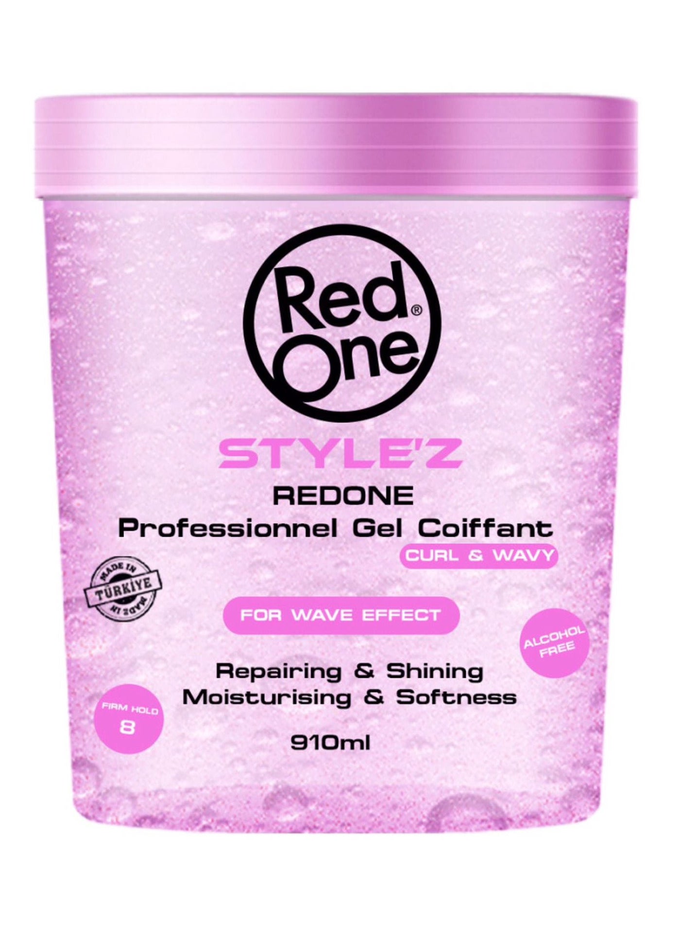 RedOne Style'z Professional Hair Gel Curl & Wavy 910ml – Strong Hold for Curly & Wavy Hair