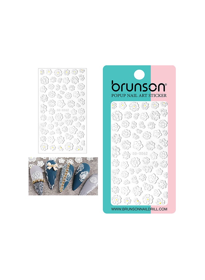 5D Flower Decals Exquisite Self Adhesive Nail Art Decoration Stickers 5D-k062