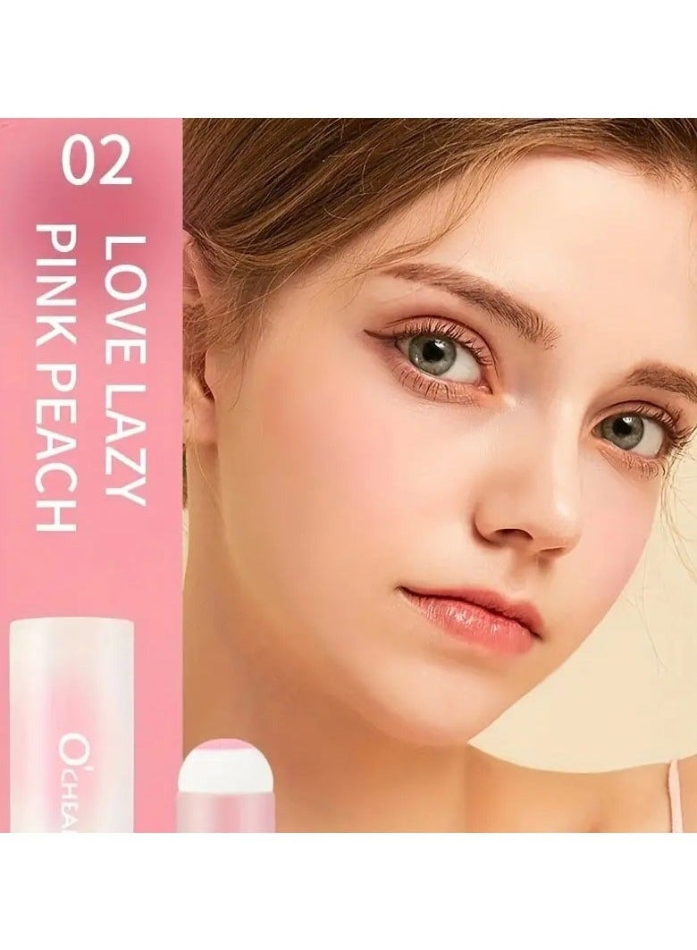 Waterproof Blush Stick for Medium Skin Tone - Matte Finish, Medium Coverage, Pink Color Tone, Comfortable Sponge Head Applicator (4 Shades Set) #2