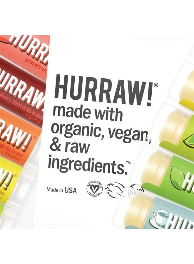 Hurraw! Almond Lip Balm, 2 Pack: Organic, Certified Vegan, Cruelty and Gluten Free. Non-GMO, 100% Natural Ingredients. Bee, Shea, Soy and Palm Free. Made in USA
