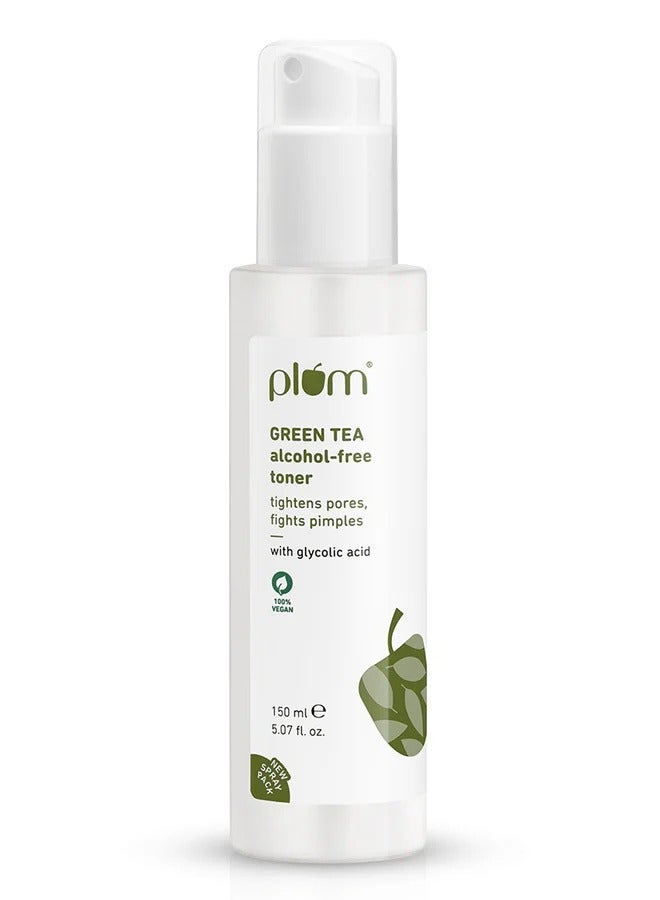 Plum Green Tea Face Toner For Oily Acne Prone Skin Facial Toner for Glowing Skin Shrinks and Tightens Pores Controls Excess Oil 150ml