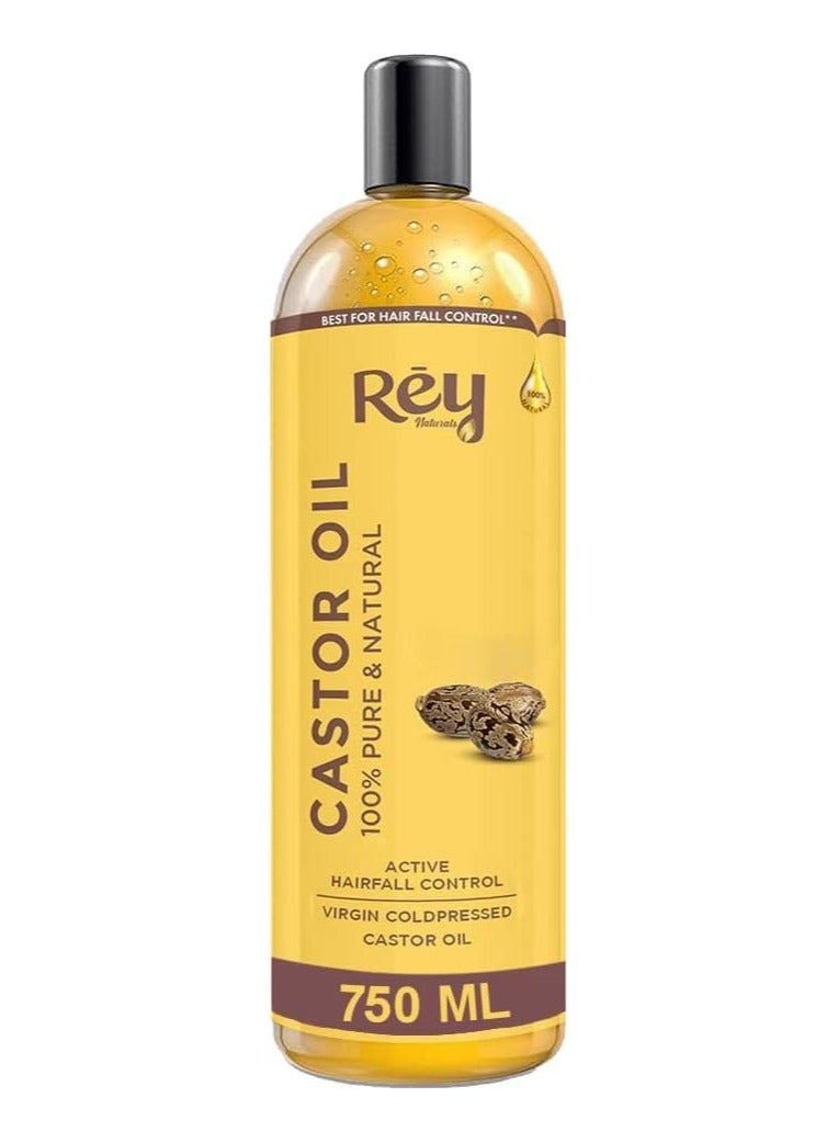 Rey Naturals Cold Pressed Virgin Castor Hair Oil | Arandi Tel 750ML