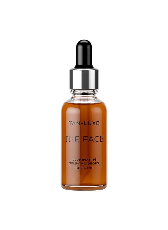 The Face - Illuminating Self-Tan Drops to Create Your Own Self Tanner, 30ml - Cruelty & Toxin Free - Medium/Dark