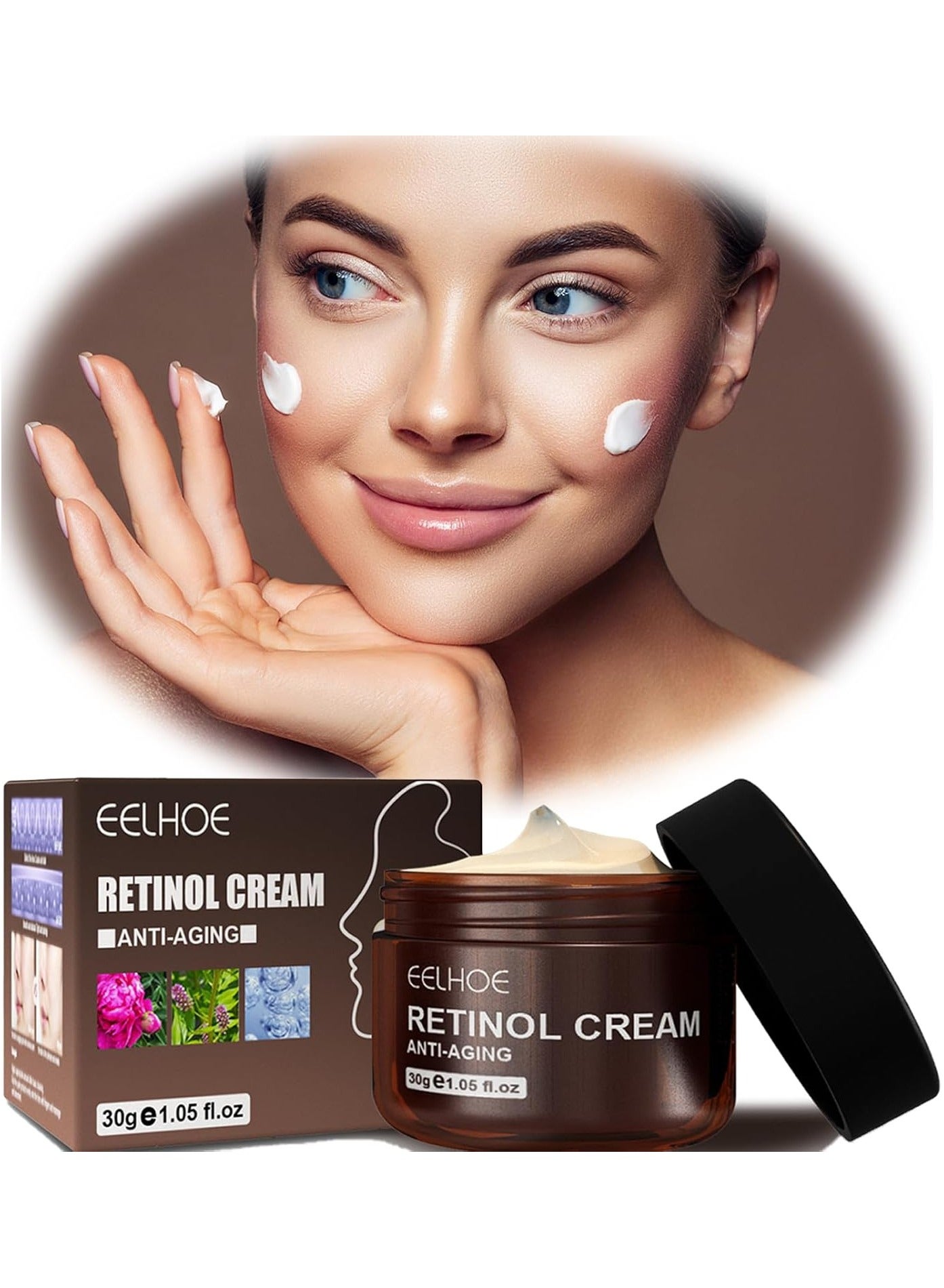Retinol Cream, Ant-Aging Wrinkle Firming Cream, Retinol Firming and Revitalizing Cream 30g